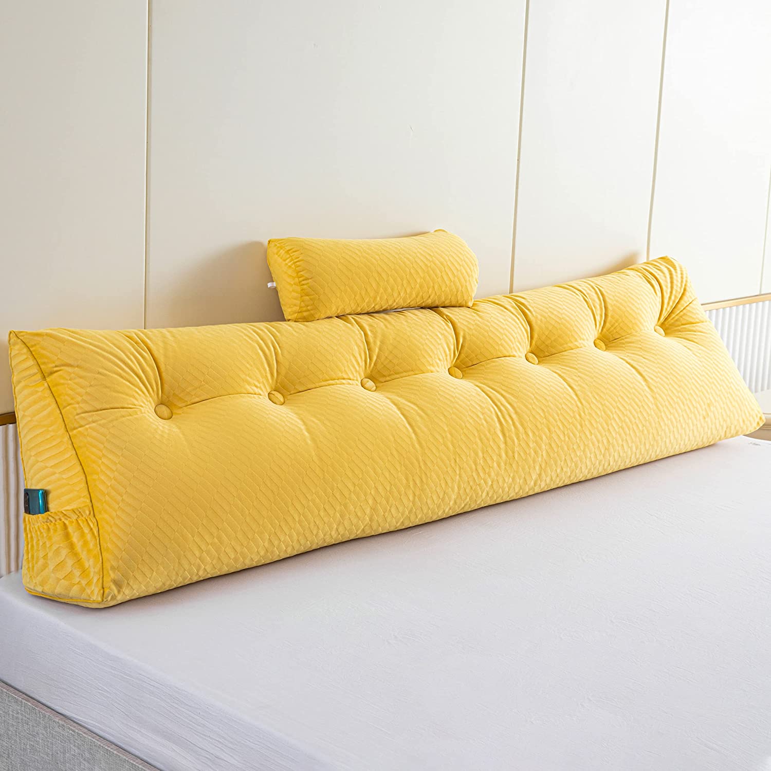 Headboard Pillows + Head Roll Pillows Bed Rest Reading Pillows Backrest