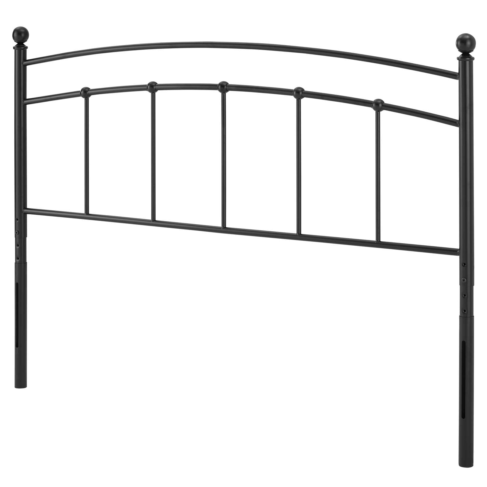 Abigail Queen Black Powder Coated Iron Headboard