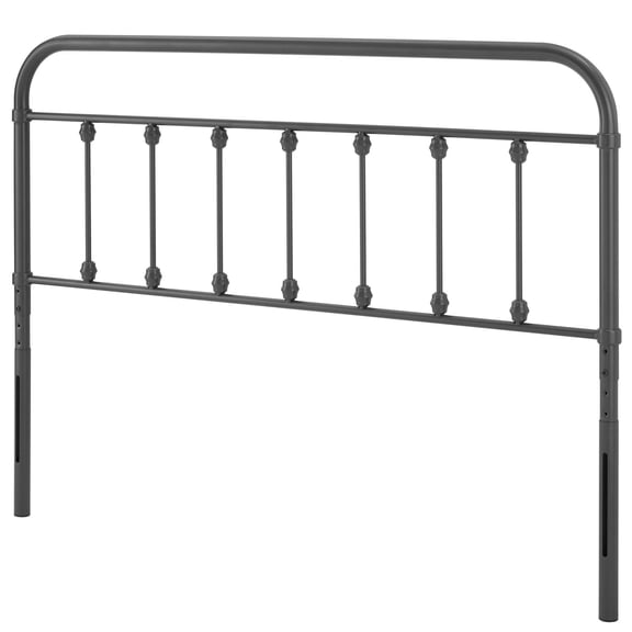 Headboard, Queen Size, Metal, Grey Gray, Modern Contemporary Urban Design, Bedroom Master Guest Suite