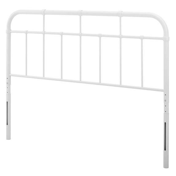 Headboard, Queen Size, Metal, White, Modern Contemporary Urban Design, Bedroom Master Guest Suite