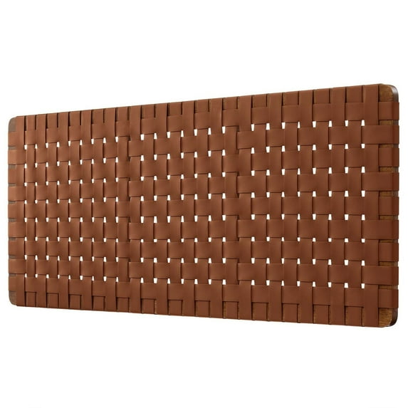 Headboard, Queen Size, Walnut Brown, Vegan Leather, Bedroom, Modern Contemporary HB36763