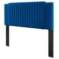 thumbnail image 1 of Headboard, Rivet Nailhead, Tufted, Twin, Blue Navy, Velvet, Mid Century Bedroom, Modern Contemporary Boutique HB35236, 1 of 9