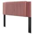 thumbnail image 1 of Headboard, Rivet Nailhead, Tufted, Twin Size, Pink, Velvet, Mid Century Bedroom, Modern Contemporary Boutique HB35235, 1 of 9