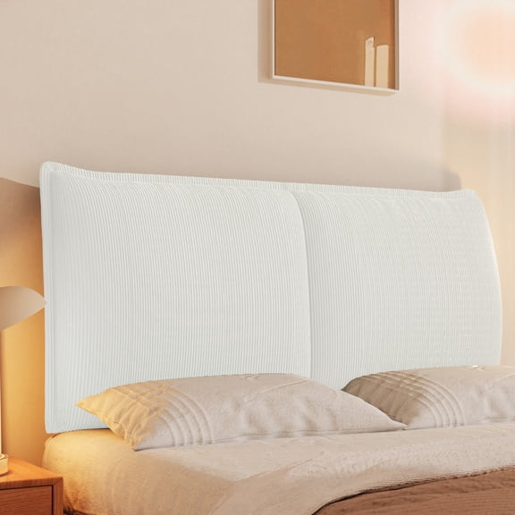 Headboard Slipcover with Sponge Filling, MultiFunctional Soft Breathable Headboard Protector, DustProof Upholstered Cover, Bedroom Headboard Cover for Standard Bed Headboards