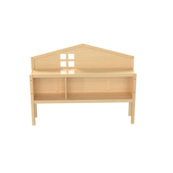 Headboard Storage Cabinet For Size Floor Bed - Practical Night Stand With Chalkboard Back Natural Size Cabinet, And Reliable Construction