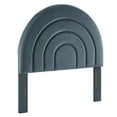 thumbnail image 1 of Headboard, Twin, Blue, Velvet, Hotel Bedroom, Modern Contemporary, HB38118, 1 of 7