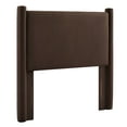 thumbnail image 1 of Headboard, Twin, Brown, Velvet, Hotel Bedroom, Modern Contemporary, HB38154, 1 of 7