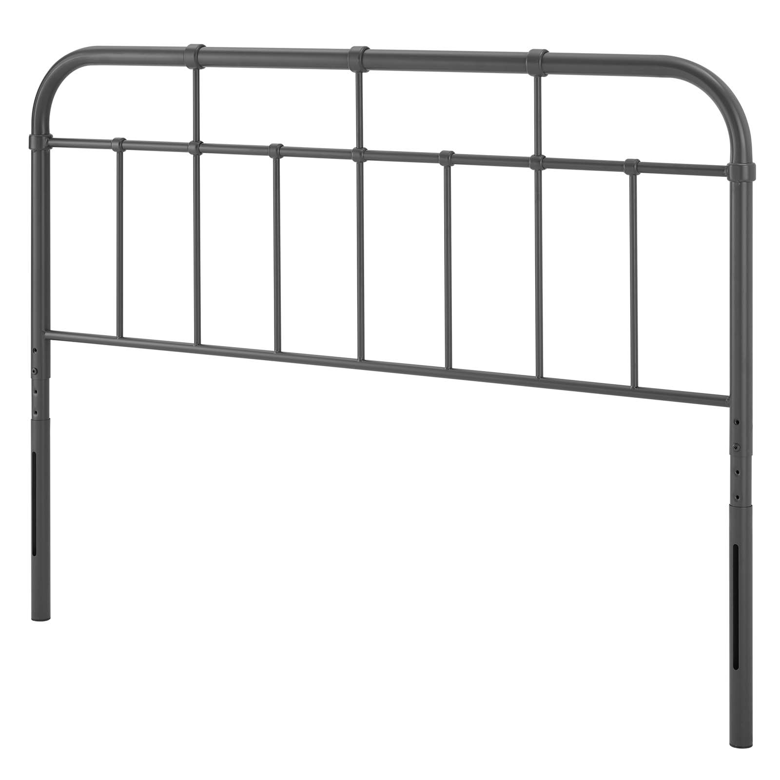 Headboard, Twin Size, Metal, Grey Gray, Modern Contemporary Urban Design, Bedroom Master Guest Suite