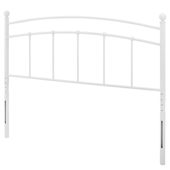 Headboard, Twin Size, Metal, White, Modern Contemporary Urban Design, Bedroom Master Guest Suite