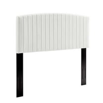 Headboard, Twin Size, Velvet, White, Modern Contemporary Urban Design, Bedroom Master Guest Suite