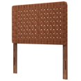 thumbnail image 1 of Headboard, Twin Size, Walnut Brown, Vegan Leather, Bedroom, Modern Contemporary HB36751, 1 of 9