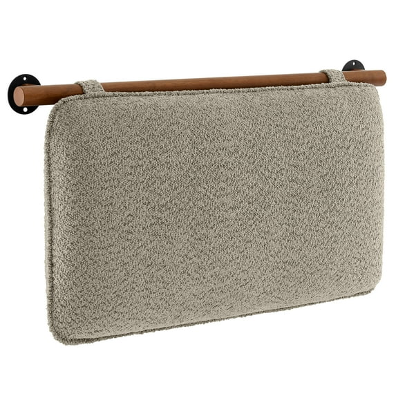 Headboard, Twin, Walnut Brown, Fabric, Hotel Bedroom, Modern Contemporary, HB38220