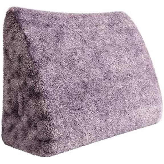 Headboard Wedge Pillow Purple Plush Large Triangle Reading Pillow for Sitting up in Bed Daybed Bolster Pillow Backrest Support Twin Size Cushion$$Bedding