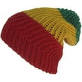 thumbnail image 1 of Headchange Ribbed Slouch Knit Beanie (Rasta), 1 of 2