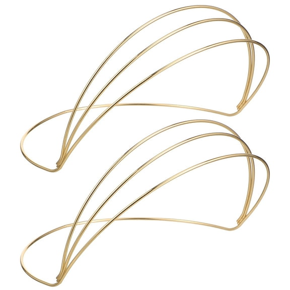 TOYMYTOY Tiara Base for Crafts Crown Frames Golden Iron 2Pcs for Other Parties
