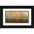 thumbnail image 1 of Heade, Martin Johnson 24x14 Black Ornate Wood Framed with Double Matting Museum Art Print Titled - High Tide on the Marshes, 1 of 4