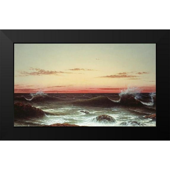 Heade, Martin Johnson 24x16 Black Modern Framed Museum Art Print Titled - Sunset