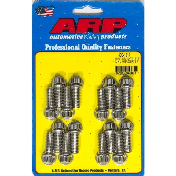 Arp Header Bolt Kit - 12pt. 3/8 x .875 UHL (16)