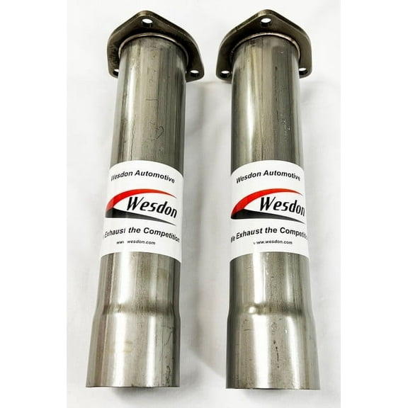 Header Collectors 2.50 inch Flange to 2.50 Inch ID Outlet WHC250-250 409 Stainless Steel Pair of Wesdon Collectors