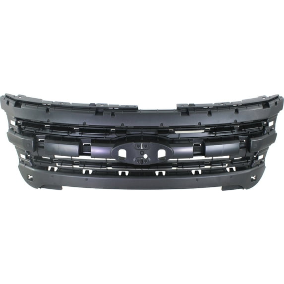 Header Panel Compatible with FORD EXPLORER/EXPLORER POLICE 2011-2015 Inner Grille Mounting Panel Black (Police 3.7L Engine)