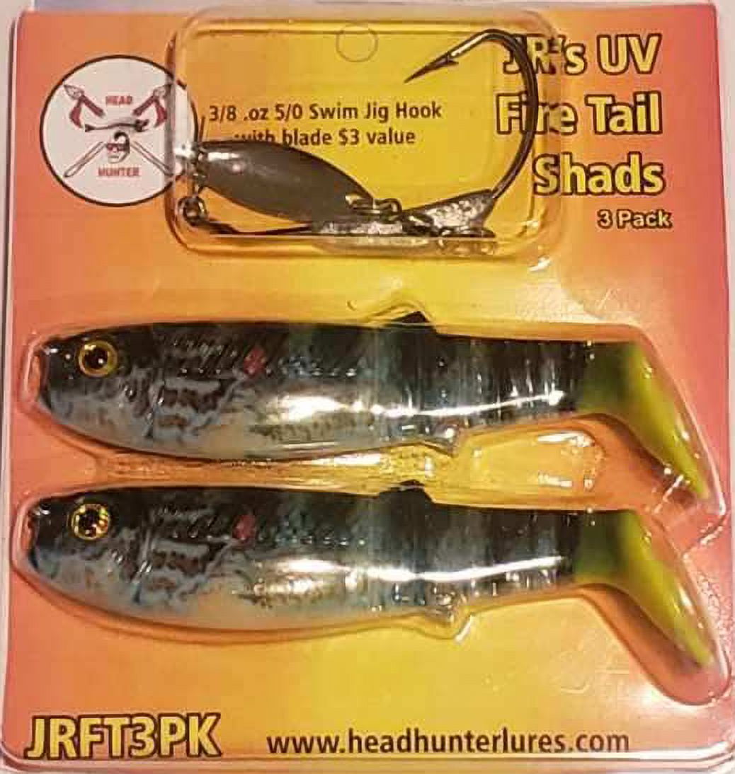 Headhunter Lures, Fire Tail Shads, 2pk