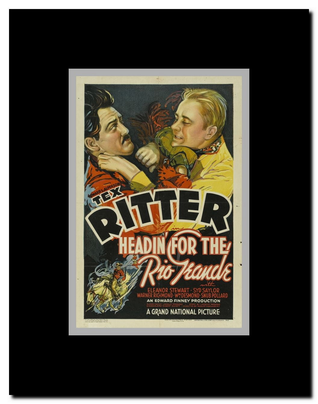 Headin' for the Rio Grande Framed Movie Poster