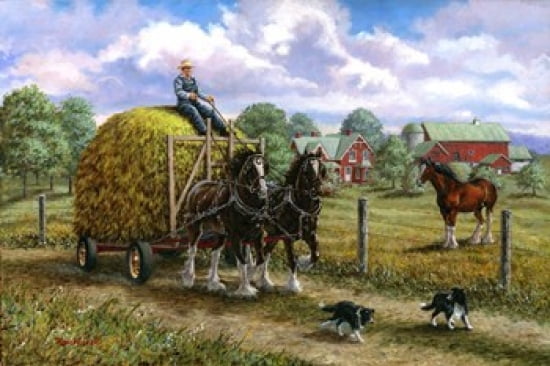Heading For The Loft Canvas Art - Richard De Wolfe (36 x 24)