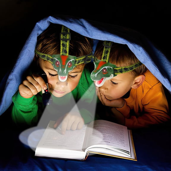 Headlamp Battery Powered Flashlight T Rex Dinosaur Stocking Stuffers Outdoor Headlight Gift for Boys Girls Toddlers 3 4 5 6 7 8+ Years Old Easter Halloween Christamas