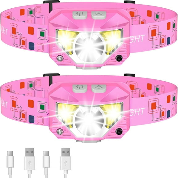 Headlamp Flashlight, Lumen Ultra-Light Bright LED Rechargeable Headlight with White Red Light,  Waterproof Motion Sensor Head Lamp, for Outdoor Camping Running Hiking Fishing