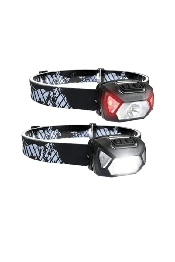 Headlamp Rechargeable,1200 Lumen Ultra-Light Bright LED Rechargeable Headlight with White Red Light,2-Pack Waterproof Motion Sensor Head Lamp,6 Modes for Outdoor Camping Running Hiking Fishing