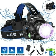 Headlamp, Rechargeable Led Headlamp, Zoomable, Motion Sensor Super Bright Head Lamp Flashlight, for Camping, Hiking, Outdoors, Fishing and Hard Hat Workers