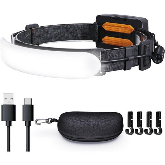 Headlamp Rechargeable PRO+,7500mAh 1500 Lumen Super Bright 230Beam LED Head Lamp,Head Lights for Forehead,3 Modes,IPX6 Headlamps for Adults Camping/Mechanic/Hard Hat