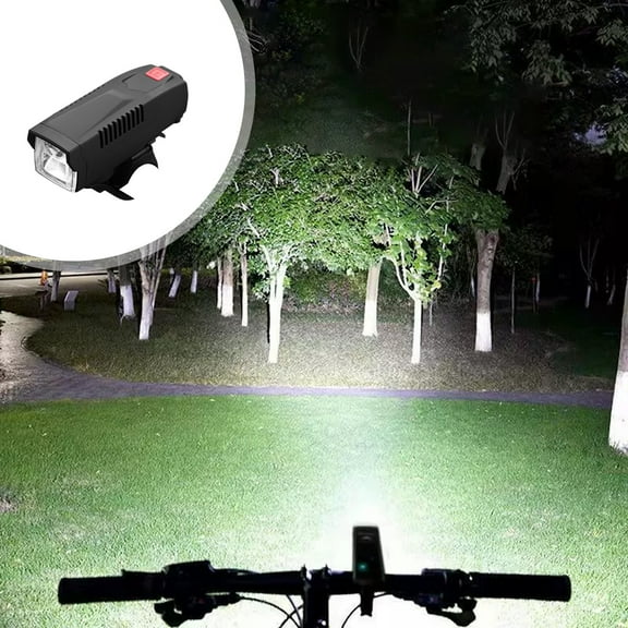 Headlamp USB Rechargeable Lighting Lamp Night Riding Strong Light Torch Cycling Equipment Bike Light Treble Horn