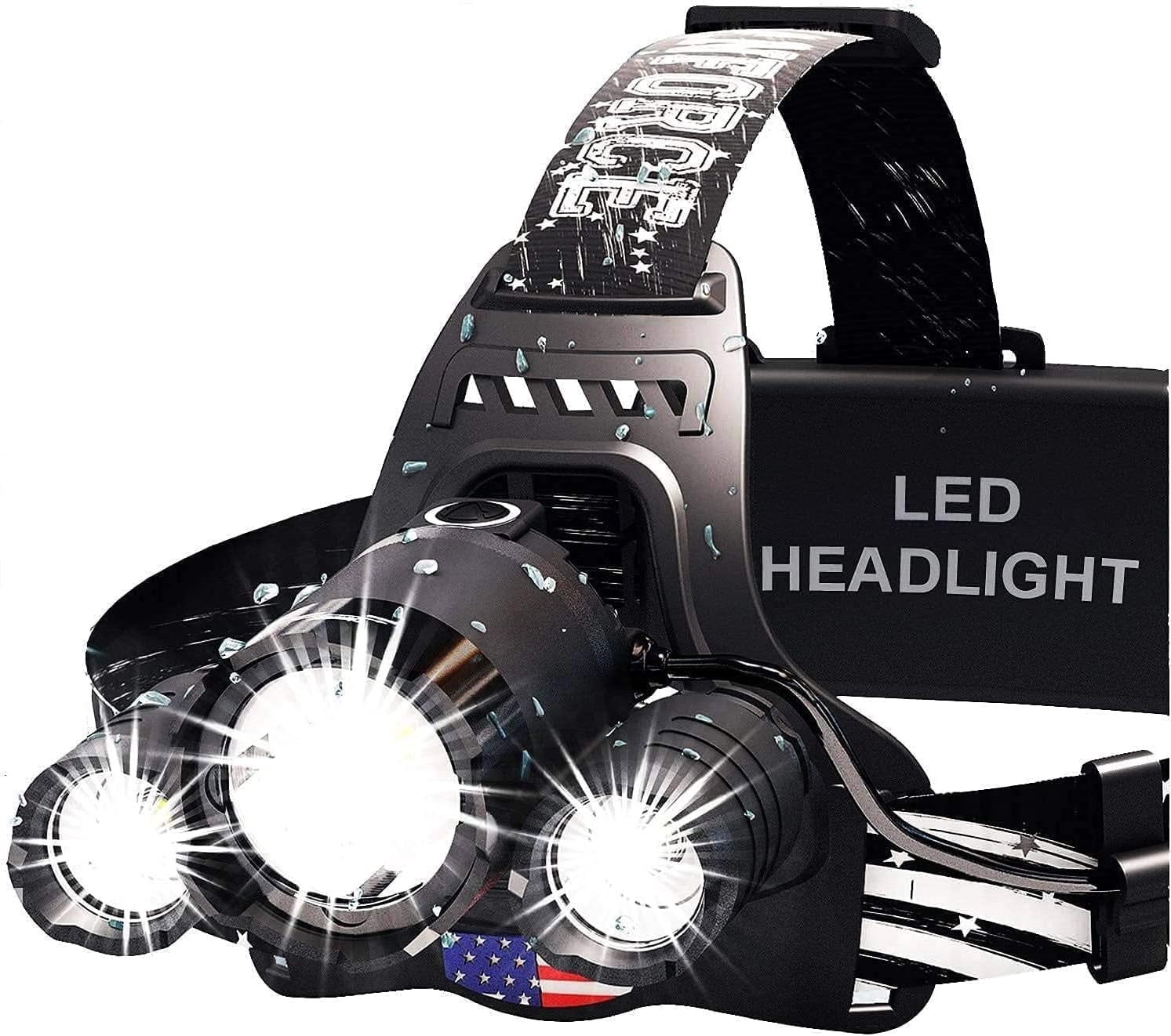 Headlamp. Usb Rechargeable Led Head Lamp. Ultra Bright Luminus 1080 Lumen Headlamp Flashlight + Red Light. Headlamps For Adults  Camping Outdoors & Hard Hat Zoomable Ipx54 Headlight