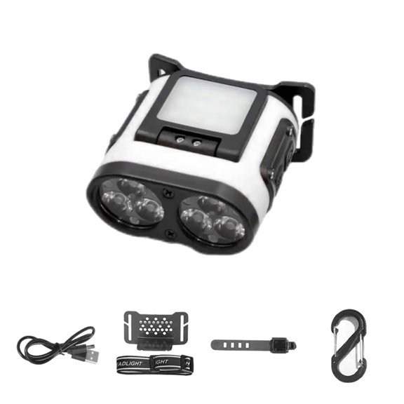 Headlamp With 6 Lighting Modes LED Head Flashlight Clip on Cap Lights For Camping Night Fishing Running