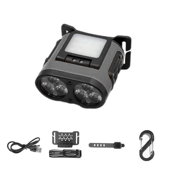 Headlamp With 6 Lighting Modes LED Head Flashlight Clip on Cap Lights For Camping Night Fishing Running