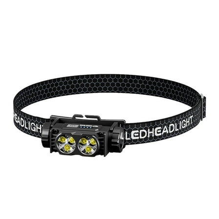 Headlamp with Long-lasting Battery Life, Up to 8 Hours Runtime – Ergonomic Design for Comfort, Multi-Mode Lighting for Outdoor & Work
