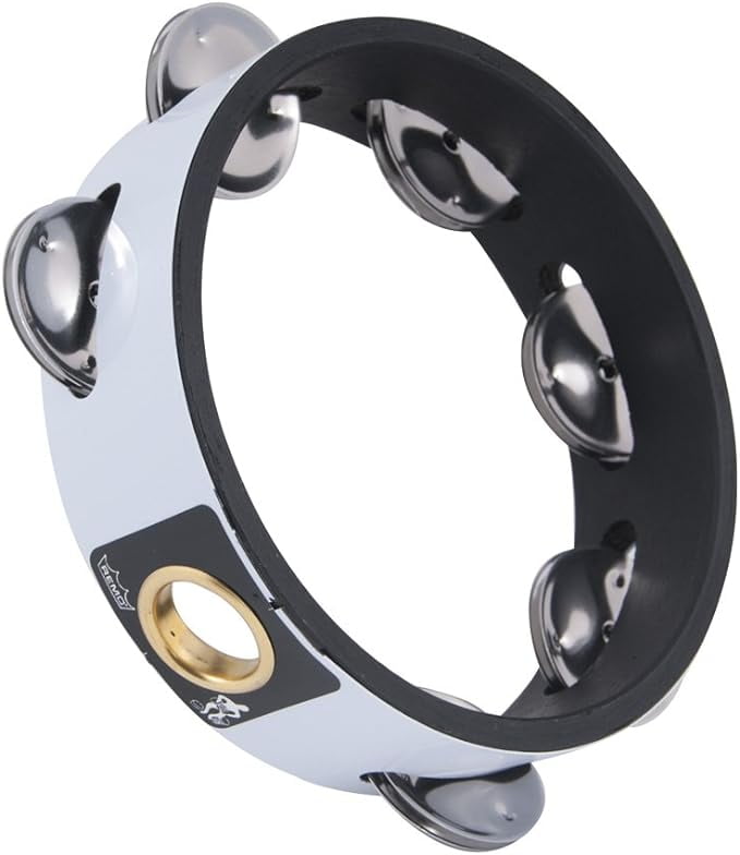 Headless 6 inch Tambourine (Single Jingle; White; Teen/Adult)