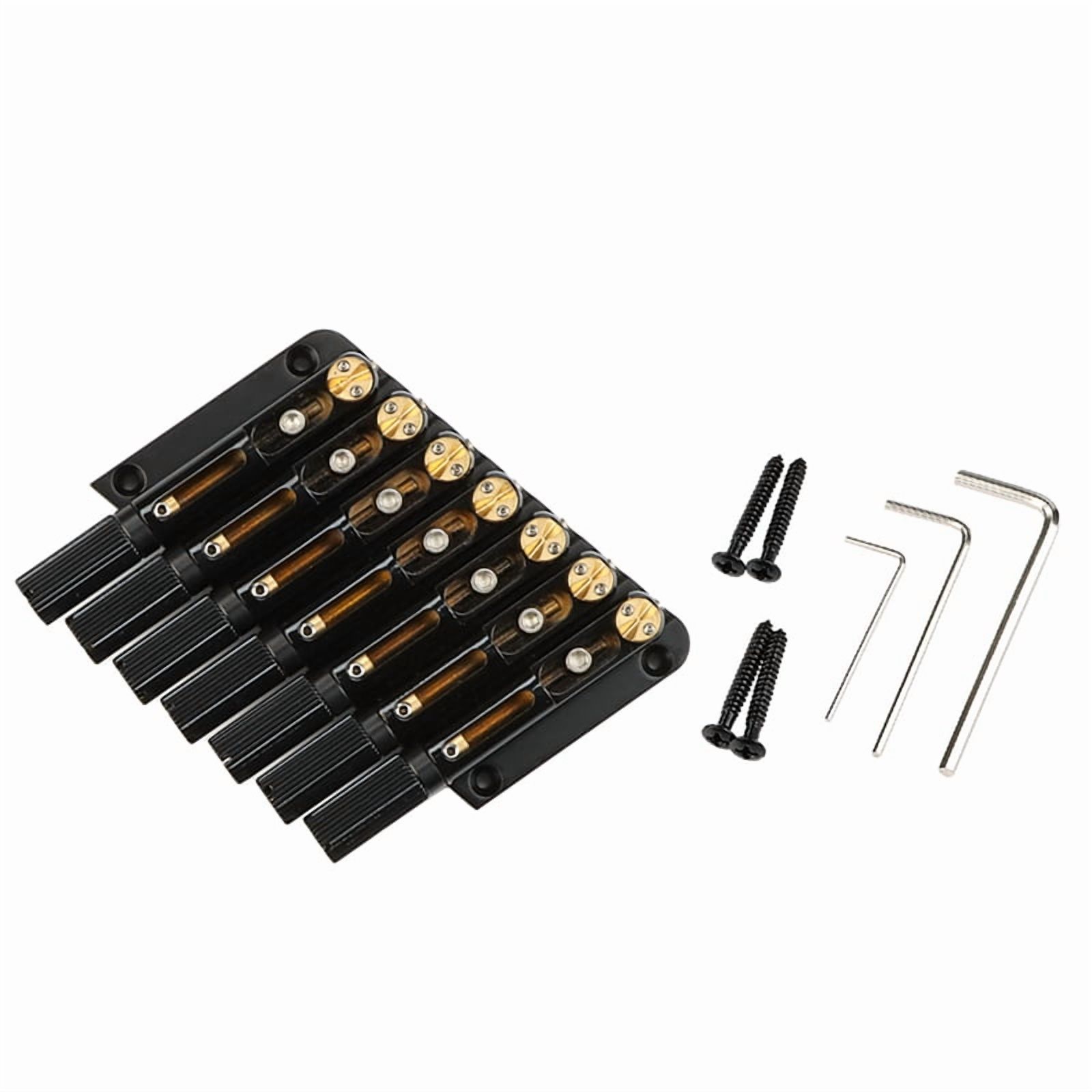 Headless Guitar Bridge Oblique 7 Strings Metal Saddle Electric Parts
