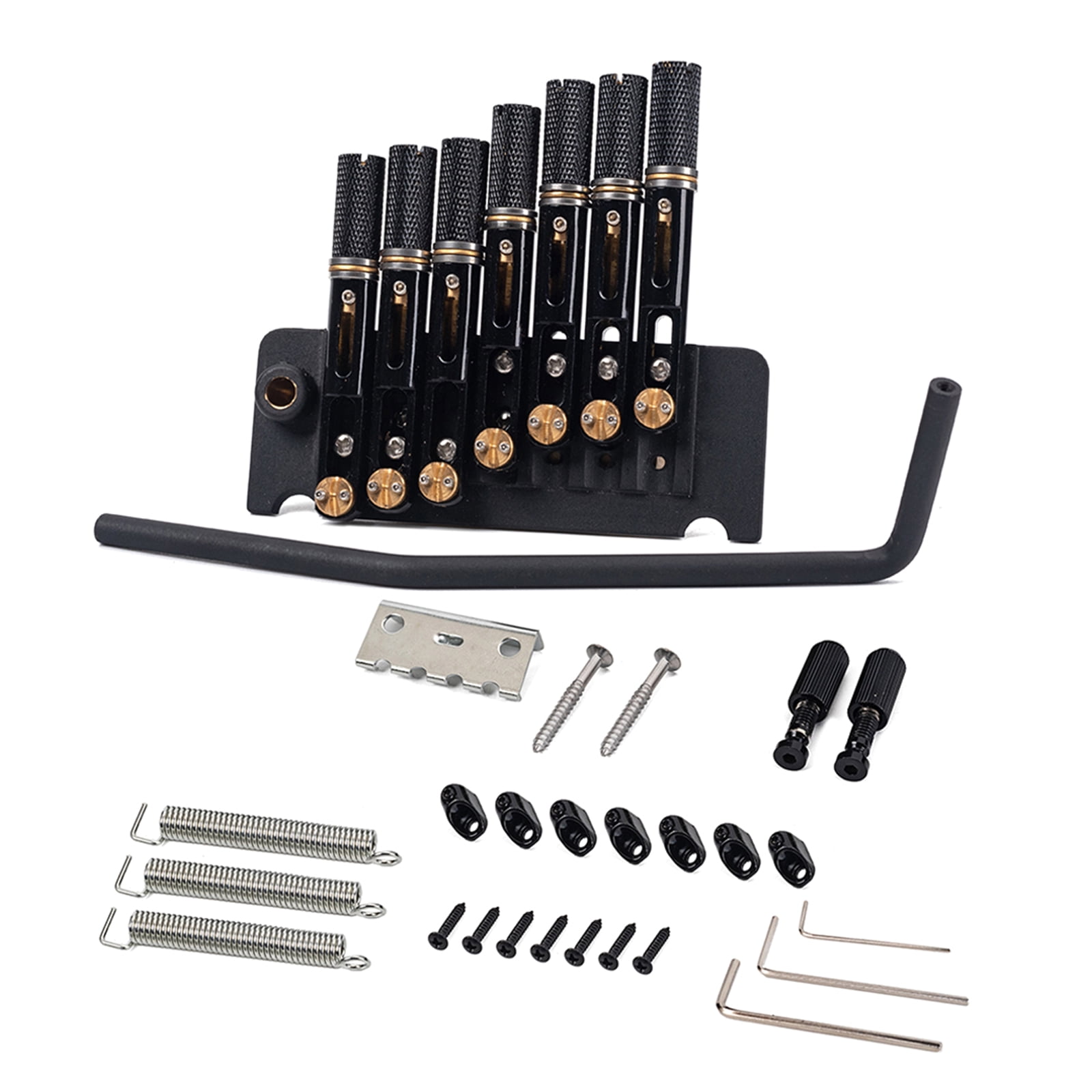 Headless Guitar Bridge Tremolo Set with Mounting Screws Tailpiece 6/7 Strings Electric Guitar Replacement Parts
