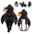 3d Delivery Rider Headless Horseman Cat Costume – 3D Ride-On Illusion Pet Costume with ...
