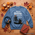 thumbnail image 1 of Headless Horseman Sleepy Hollow Halloween Dark Sweatshirt, Dead and Breakfast Retro Sweater, 1 of 9
