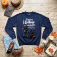 thumbnail image 1 of Headless Horseman Sleepy Hollow Halloween Dark Sweatshirt, Dead and Breakfast Retro Sweater, 1 of 9