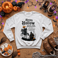 thumbnail image 1 of Headless Horseman Sleepy Hollow Halloween Light Sweatshirt, Dead and Breakfast Retro Sweater, 1 of 9