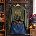 thumbnail image 1 of Headless Horseman Sleepy Hollow Halloween Vintage Sweatshirt, Dead and Breakfast Retro Sweater, 1 of 7