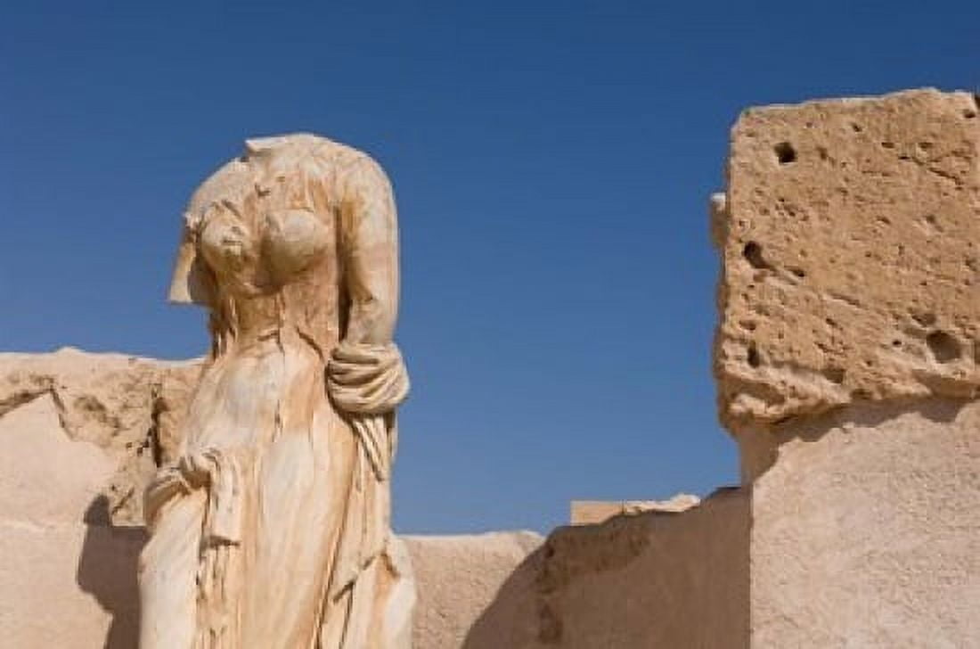 Headless Statue Sabratha Roman Site Tripolitania Libya Canvas Art - Sergio Pitamitz DanitaDelimont (35 x 23)