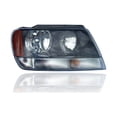 thumbnail image 1 of Headlight Assembly - Compatible/Replacement for '02-03 Jeep Grand Cherokee Laredo/Sport - Black Bezel, Clear Signal Lamp - Right Hand - Passenger - 55155128AJ, 1 of 2