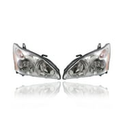 Headlight Assembly - Compatible/Replacement for 04-06 Lexus RX330, 07-09 RX350 USA Built - Halogen - Pair, Left Driver + Right Passenger Set - 811100E010, 811500E010 CAPA
