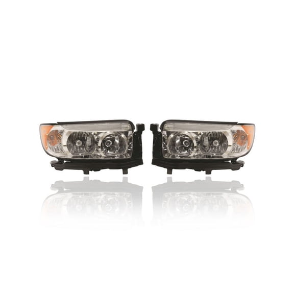 Headlight Assembly - Compatible/Replacement for '06-08 Subaru Forester, 07-08 Without Sport Package - Halogen - Pair, Left Driver + Right Passenger Set - 84001SA461, 84001SA471