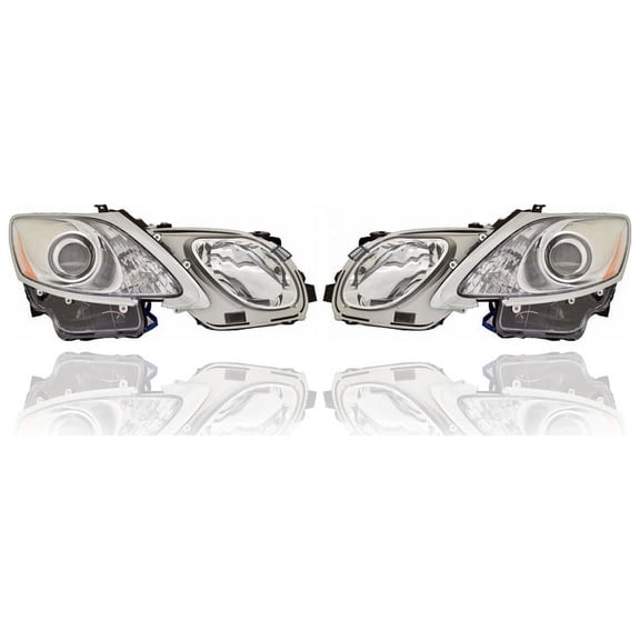 Headlight Assembly - Compatible/Replacement for '07-11 Lexus GS350/430/450h/460 - Xenon/HID With Washer Bracket/Adaptive Light - Pair, Left Driver + Right Passenger Set - 8114030B51, 8107030B62 - CAPA